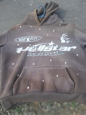 Hellstar Brown/GRAY Graphic Hoodie